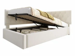 Merax Cama Diván|Sofá cama infantil tapizado - 90 x 190 cm - con almacenaje hidráulico - terciopelo -