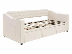 Hauss Spole Cama Nido|Sofá cama infantil 90/180x190cm convertible en terciopelo , con puertos USB y toma de corriente, sin colchón