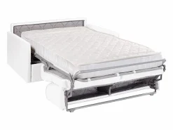 Vente-unique Sofá - 2 Plazas|Sofás De Piel Sintética|Sofá cama italiano 2p 18 cm piel sintética CALIFE