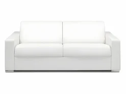 Vente-unique Sofá cama italiano 4p 22 cm piel sintética CALITO Blanco Outlet