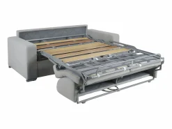 Vente-unique Sofá cama italiano 4p 22 cm piel sintética CALITO Blanco Outlet