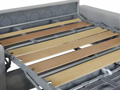 Vente-unique Sofá cama italiano 4p 22 cm piel sintética CALITO Blanco Outlet