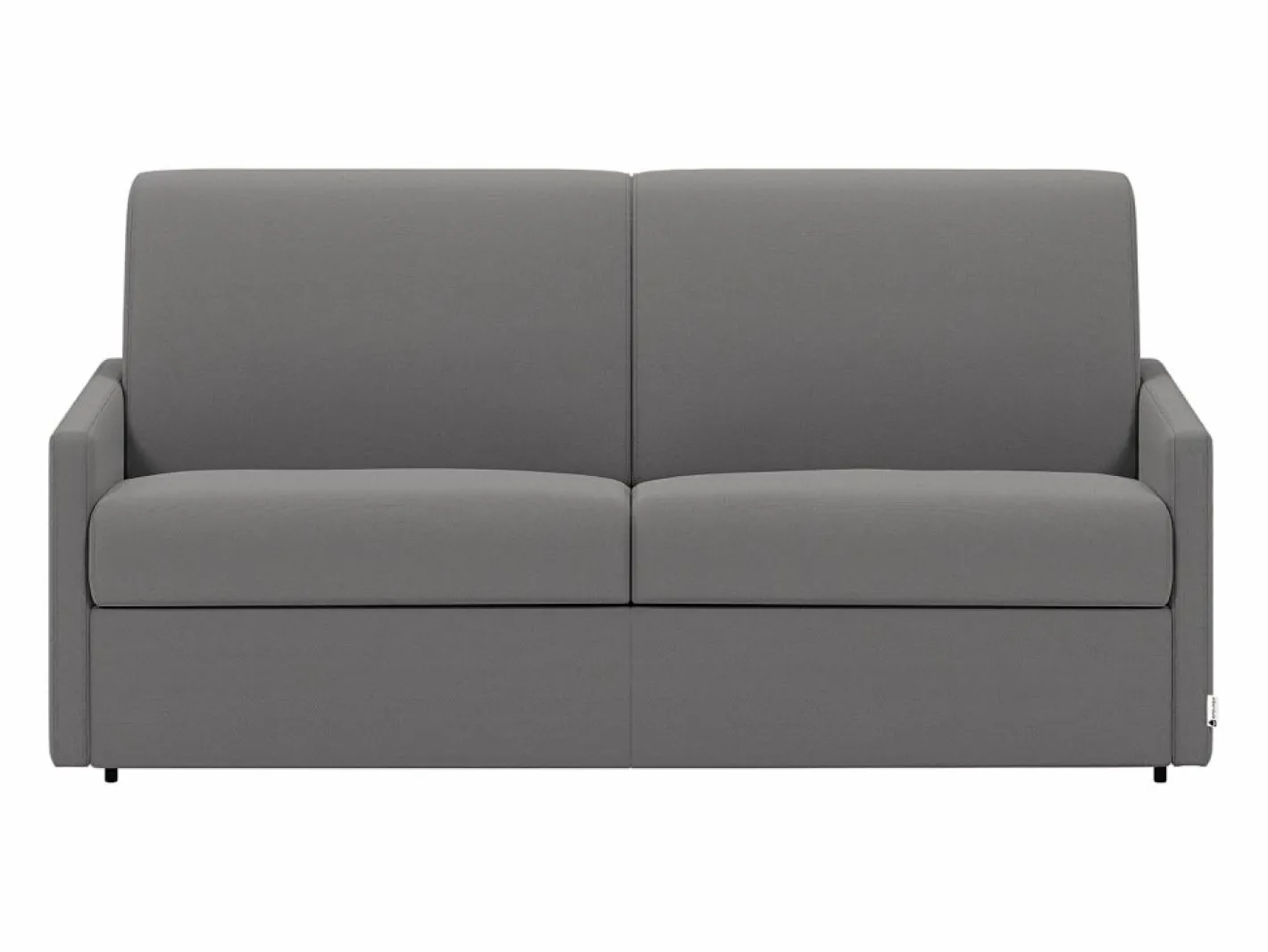 Vente-unique Sofá - 2 Plazas|Sofá cama italiano 2p 18 cm tela - Color Gris CALIFE