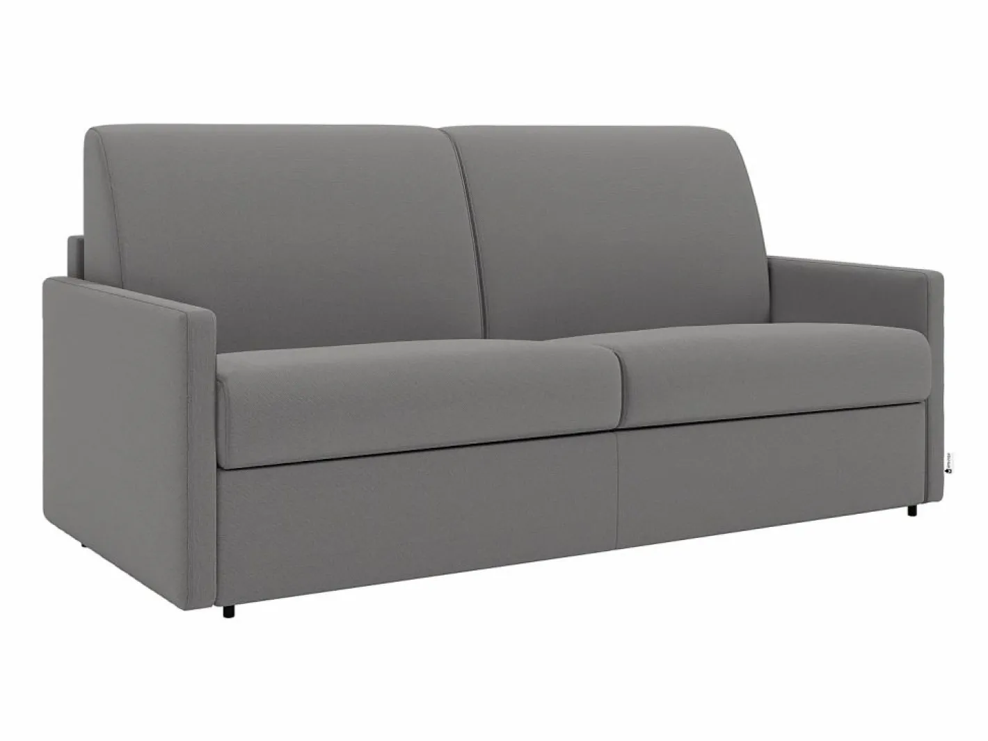 Vente-unique Sofá - 2 Plazas|Sofá cama italiano 2p 18 cm tela - Color Gris CALIFE