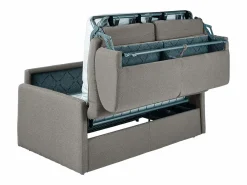 Vente-unique Sofá - 2 Plazas|Sofá cama italiano 2p 18 cm tela - Color Gris CALIFE