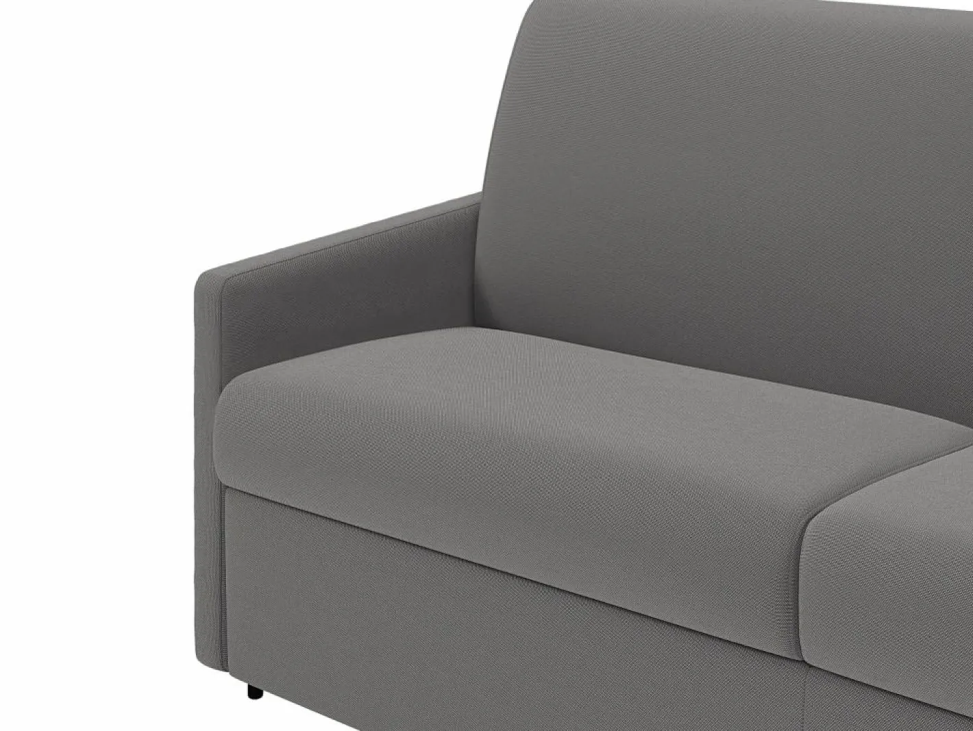 Vente-unique Sofá - 2 Plazas|Sofá cama italiano 2p 18 cm tela - Color Gris CALIFE