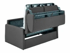 Vente-unique Sofá cama italiano 3p 22 cm tela - Color CALIFE Gris Discount