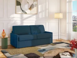 Sofá cama italiano 3p 22 cm tela - Color Gris CALIFE^Vente-unique Hot