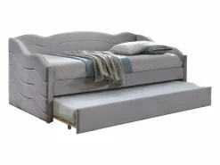 Sofá cama LENVIA 2 x 90 x 190 cm en terciopelo color^Vente-unique Clearance