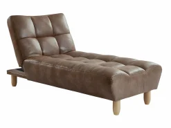 Vente-unique Sofá cama modulable microfibra - marrón ESTEBAN Marru00f3n Clearance