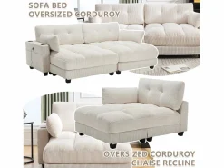 Sofá cama multifuncional de 1 plaza (salón/diván/sillón) - Puertos USB + almacenamiento - Ecológico - Ideal para estudios^ Best