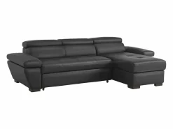 LINEA SOFA Sofá cama ángulo derecho bimateria piel JONOVA - Antracita Gris antracita Online