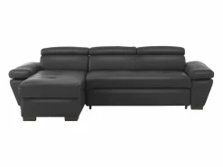 Sofá cama ángulo izquierdo bimateria piel JONOVA Antracita^LINEA SOFA Online