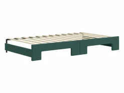 Clicnbuy Cama Diván|Cama Nido|Sofá cama nido con cajones terciopelo oscuro 100x200 cm