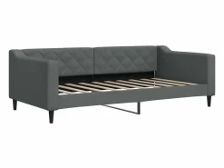 Sofá cama nido con cajones tela oscuro 90x190 cm^vidaxl New