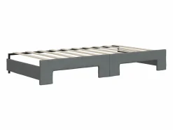 Sofá cama nido con cajones tela oscuro 90x190 cm^vidaxl New
