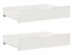 Sofá cama nido con cajones madera maciza pino blanca 90x190 cm^Clicnbuy Online