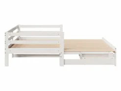 Sofá cama nido con cajones madera maciza pino blanca 90x190 cm^Clicnbuy Online