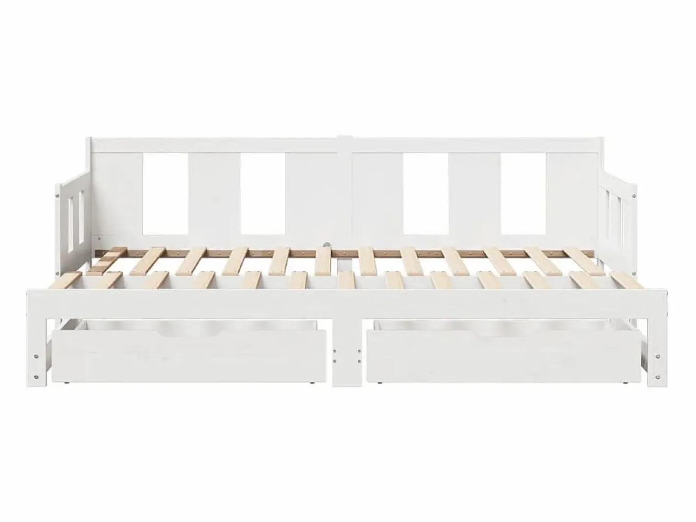 Clicnbuy Sofá cama nido con cajones madera maciza pino blanca 90x190 cm Blanco Best