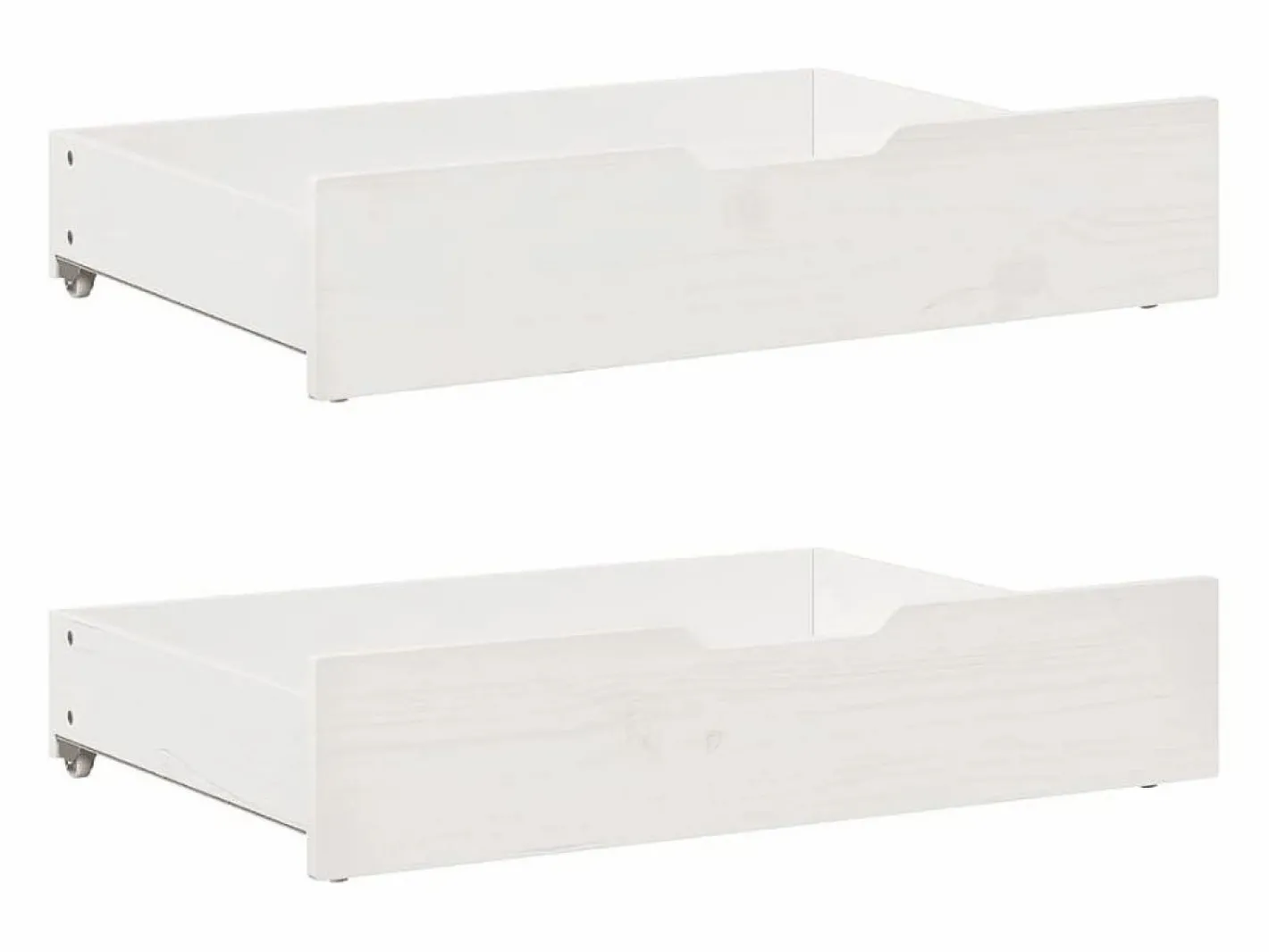 Clicnbuy Sofá cama nido con cajones madera maciza pino blanca 90x190 cm Blanco Best