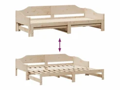Sofá cama nido madera maciza de pino 90x190 cm^Clicnbuy New