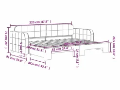vidaxl Sofá cama nido terciopelo 80x200 cm Negro Best