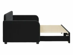 vidaxl Sofá cama nido terciopelo 80x200 cm Negro Best