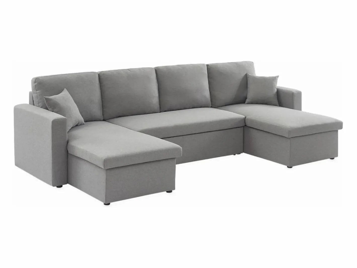 Sofá cama panorámico de 4 plazas en tela^Sweeek Clearance