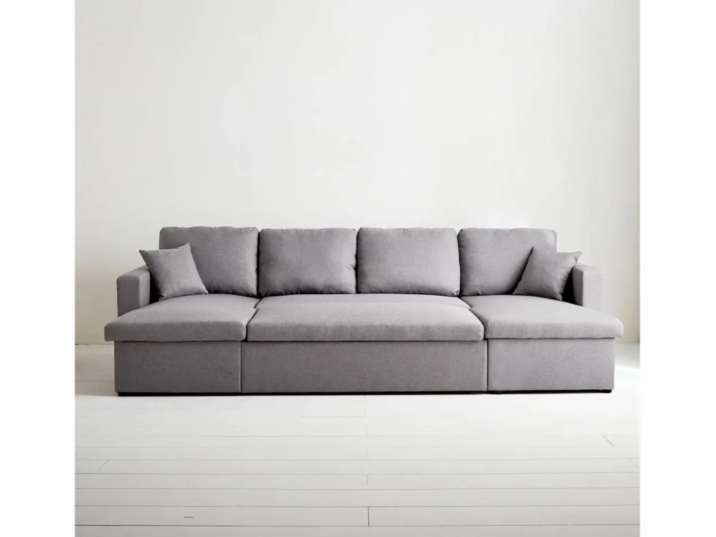 Sofá cama panorámico de 4 plazas en tela^Sweeek Clearance