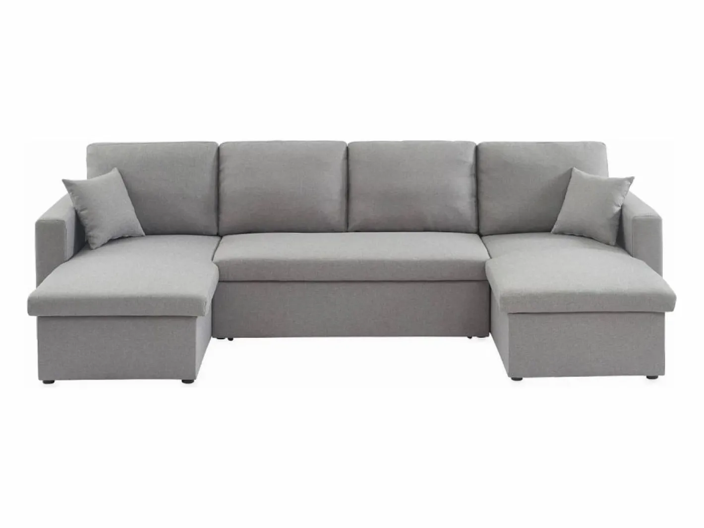 Sofá cama panorámico de 4 plazas en tela^Sweeek Clearance