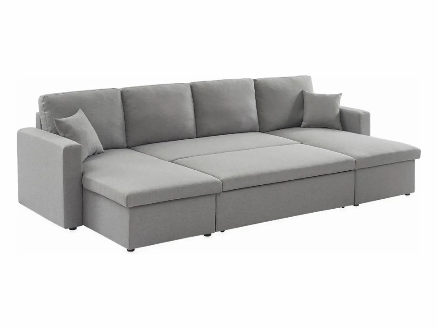 Sofá cama panorámico de 4 plazas en tela^Sweeek Clearance
