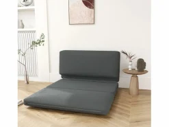 Sillón Cama|Sofá cama plegable 3 en 1, funda de terciopelo, espuma gruesa, oscuro (270 x 138 x 10 cm)
