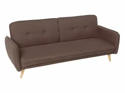 Modus Sofa Sofá cama reclinable de diseño nórdico clic clac 3 plazas tejido Merida - Marrón Marru00f3n Hot