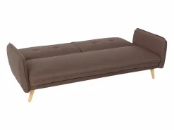 Modus Sofa Sofá cama reclinable de diseño nórdico clic clac 3 plazas tejido Merida - Marrón Marru00f3n Hot