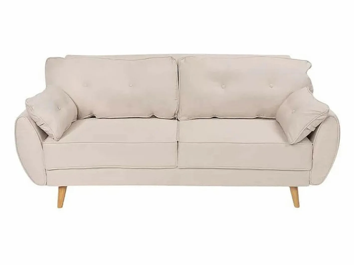 Modus Sofa Sofá cama reclinable de diseño nórdico clic clac 3 plazas en tejido Fortaleza - Beige Discount
