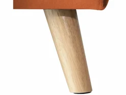 Sofá cama rinconera de 3 plazas terracota en terciopelo JAMES^Happy Garden Best