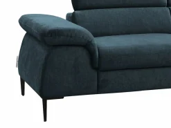 Sofá cama rinconera de tela verde azulado - Ángulo derecho - SEPINA de Pascal Morabito^Vente-unique Outlet
