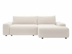 Vente-unique Sofá - 4 Plazas|Sofá cama rinconera derecha en tela texturizada color DAVISO