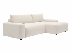 Vente-unique Sofá - 4 Plazas|Sofá cama rinconera derecha en tela texturizada color DAVISO