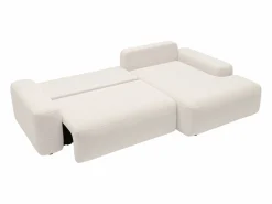 Vente-unique Sofá - 4 Plazas|Sofá cama rinconera derecha en tela texturizada color DAVISO