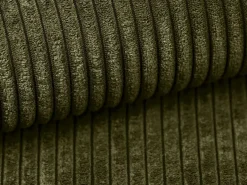 Vente-unique Sofá De Terciopelo|Sofá - 4 Plazas|Sofá cama rinconera derecha de pana - Verde - AMELIA