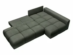 Vente-unique Todos Los Sofás|Sofá De Tela|Sofá cama rinconera derecha en tela texturizada MINTURNO