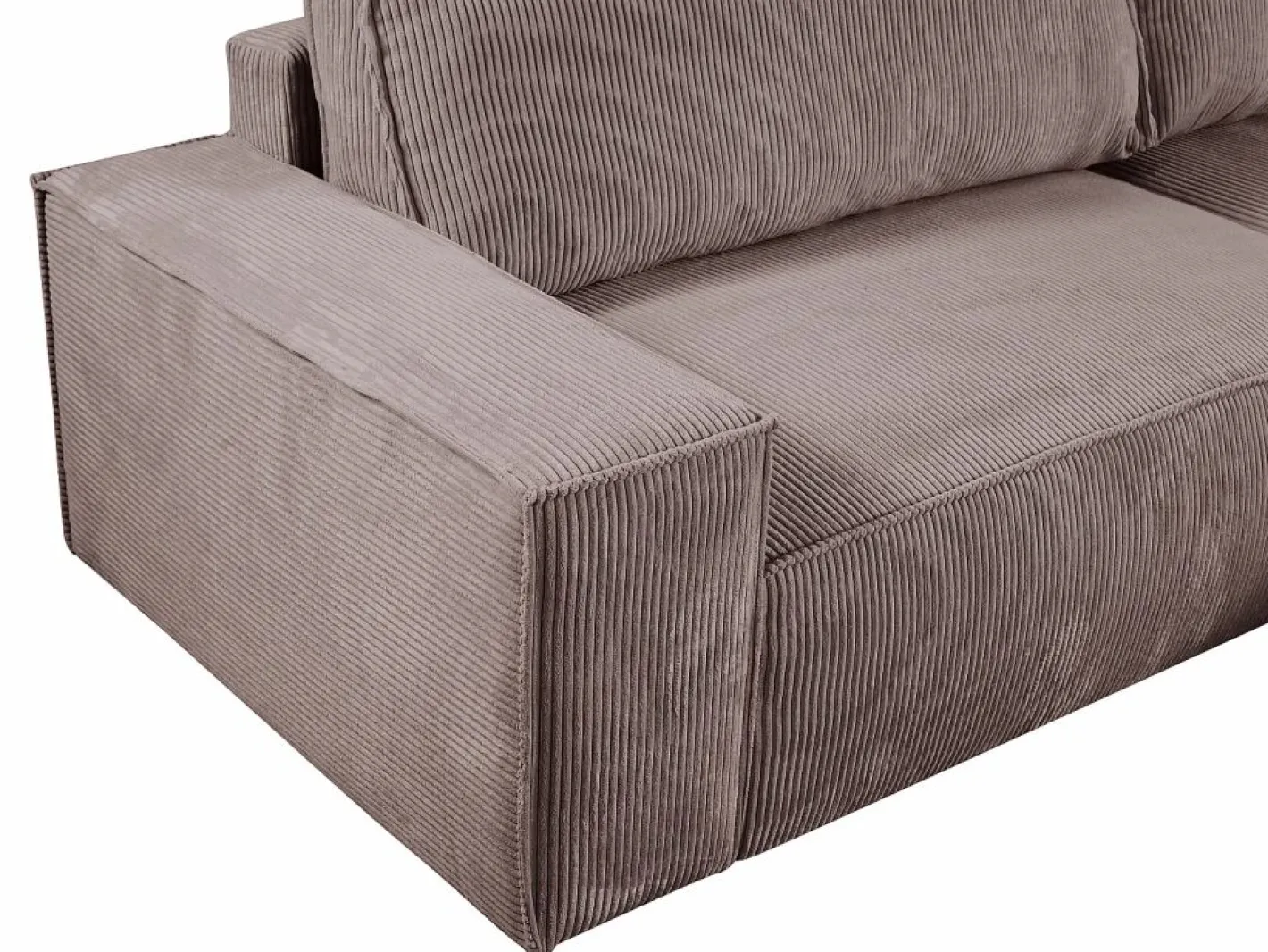 Sofá cama rinconera derecha de pana - AMELIA^Vente-unique Sale