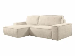 Vente-unique Sofás Y Sillones|Sofá cama rinconera en tela bouclé AMELIA de PASCAL MORABITO - Angle Gauche