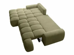 Vente-unique Sofá Cama|Sofá Rinconera|Sofá cama rinconera izquierda en chenilla beige FARNETA