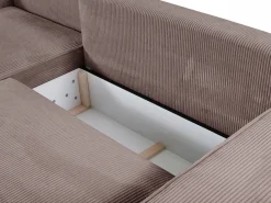 Sofá cama rinconera izquierda de pana - AMELIA^Vente-unique Online