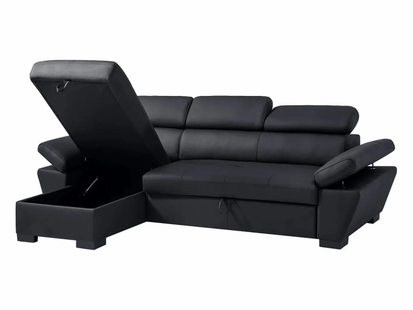 LINEA SOFA Sofá De Piel|Sofá cama rinconera izquierda de cuero JONOVA