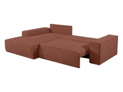 Sofá cama rinconera izquierda de pana AMELIA^Vente-unique Best