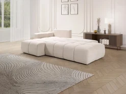 Sofá cama rinconera izquierda de tela TRIMALDI^Vente-unique Discount