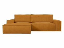 Sofá cama rinconera izquierda de pana AMELIA^Vente-unique Sale